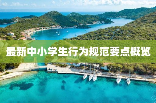 最新中小学生行为规范要点概览
