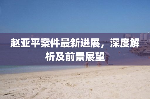赵亚平案件最新进展，深度解析及前景展望