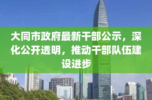 大同市政府最新干部公示，深化公开透明，推动干部队伍建设进步