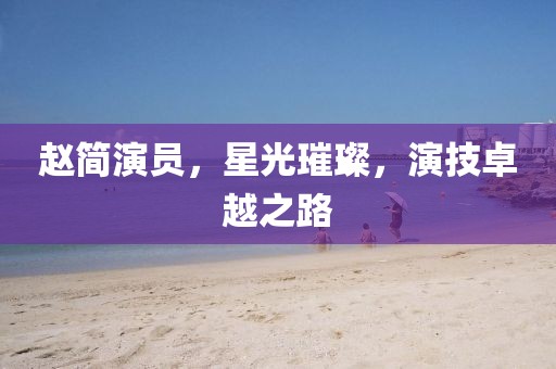 赵简演员，星光璀璨，演技卓越之路