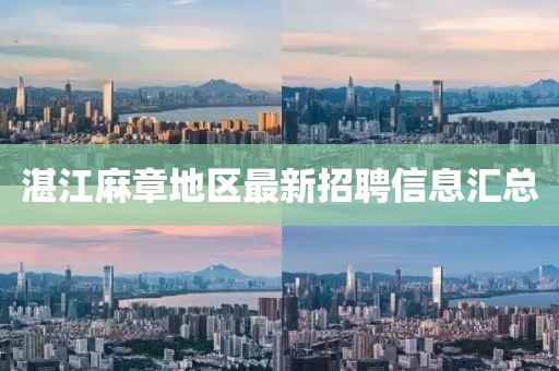 湛江麻章地区最新招聘信息汇总