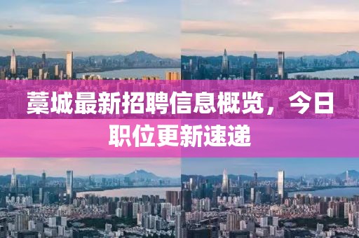 藁城最新招聘信息概览，今日职位更新速递