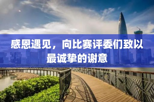 感恩遇见，向比赛评委们致以最诚挚的谢意
