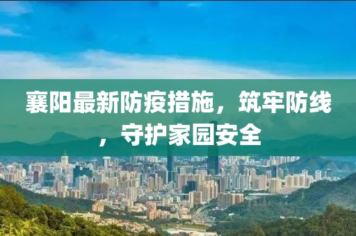 襄阳最新防疫措施，筑牢防线，守护家园安全
