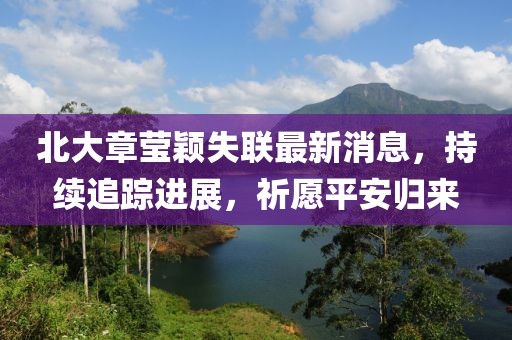 北大章莹颖失联最新消息，持续追踪进展，祈愿平安归来