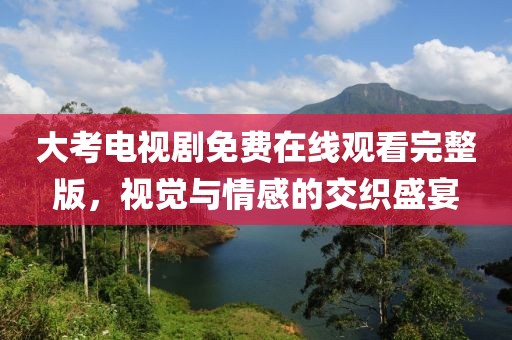 大考电视剧免费在线观看完整版，视觉与情感的交织盛宴