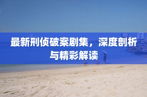 最新刑侦破案剧集，深度剖析与精彩解读