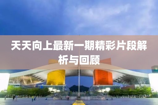 天天向上最新一期精彩片段解析与回顾