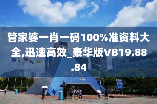管家婆一肖一码100%准资料大全,迅速高效_豪华版VB19.88.84