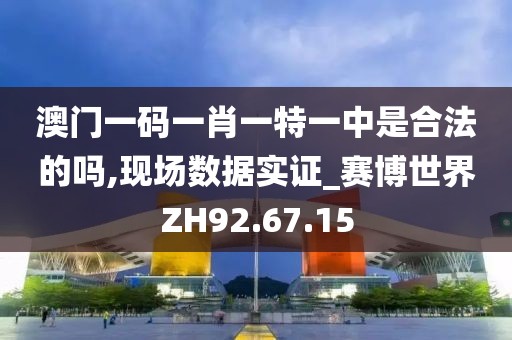 澳门一码一肖一特一中是合法的吗,现场数据实证_赛博世界ZH92.67.15