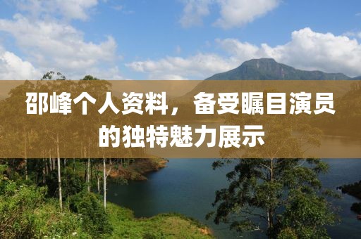 邵峰个人资料，备受瞩目演员的独特魅力展示