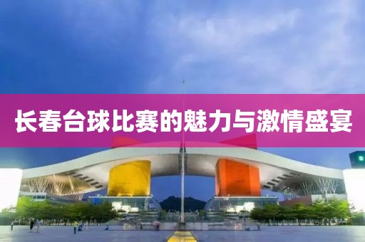 长春台球比赛的魅力与激情盛宴