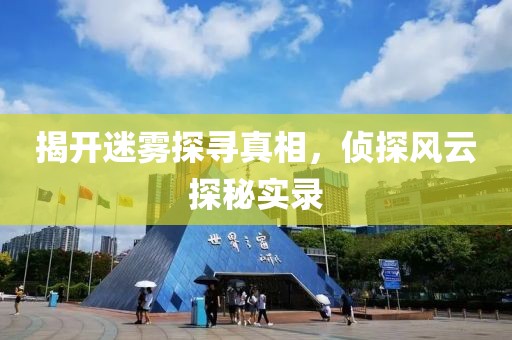 揭开迷雾探寻真相，侦探风云探秘实录