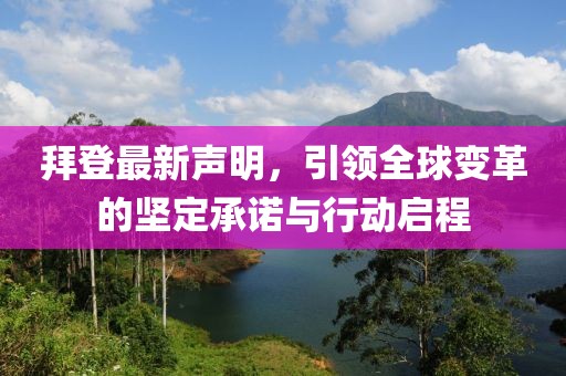 拜登最新声明，引领全球变革的坚定承诺与行动启程