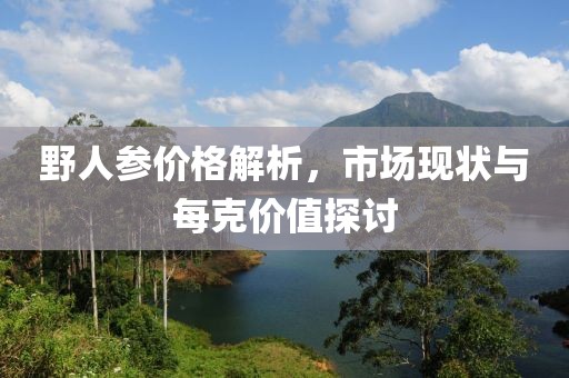 野人参价格解析，市场现状与每克价值探讨