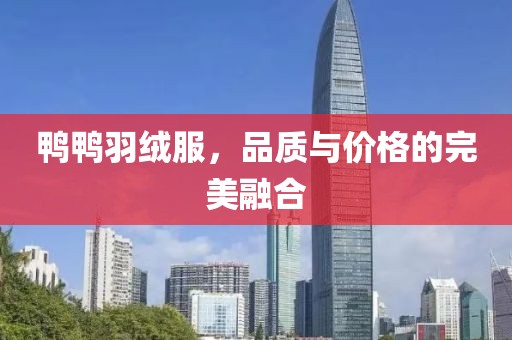 鸭鸭羽绒服，品质与价格的完美融合
