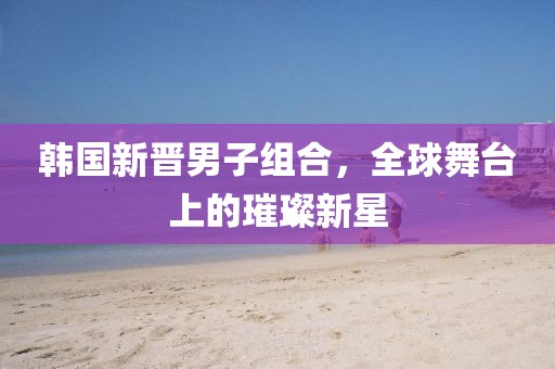 韩国新晋男子组合，全球舞台上的璀璨新星