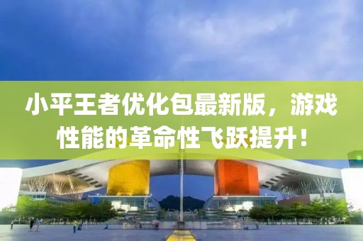 小平王者优化包最新版，游戏性能的革命性飞跃提升！