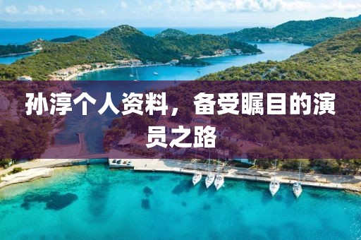孙淳个人资料，备受瞩目的演员之路