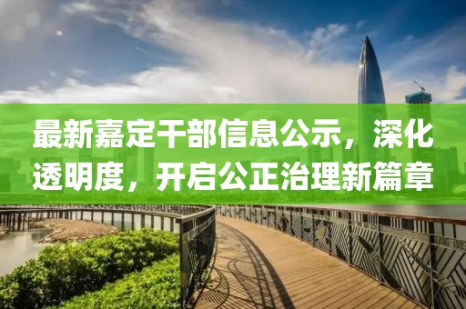 最新嘉定干部信息公示，深化透明度，开启公正治理新篇章