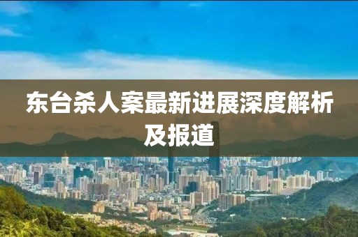 东台杀人案最新进展深度解析及报道