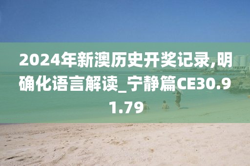 2024年新澳历史开奖记录,明确化语言解读_宁静篇CE30.91.79