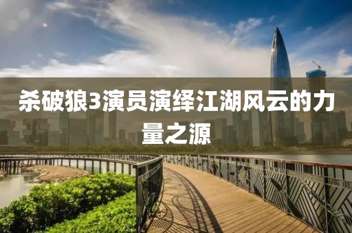 杀破狼3演员演绎江湖风云的力量之源