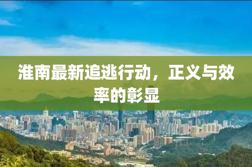 淮南最新追逃行动，正义与效率的彰显