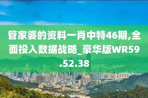 管家婆的资料一肖中特46期,全面投入数据战略_豪华版WR59.52.38