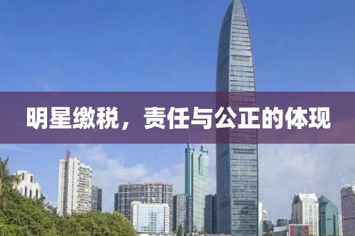 明星缴税，责任与公正的体现