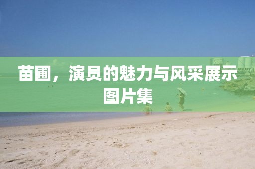 苗圃，演员的魅力与风采展示图片集