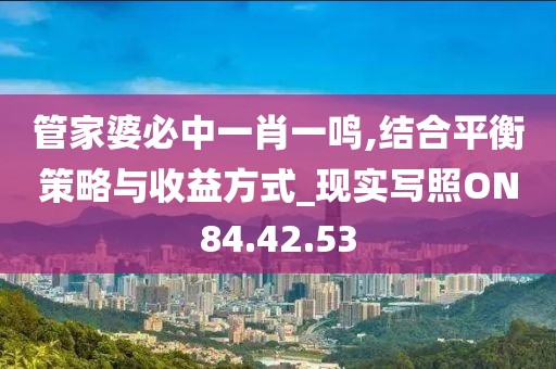 管家婆必中一肖一鸣,结合平衡策略与收益方式_现实写照ON84.42.53