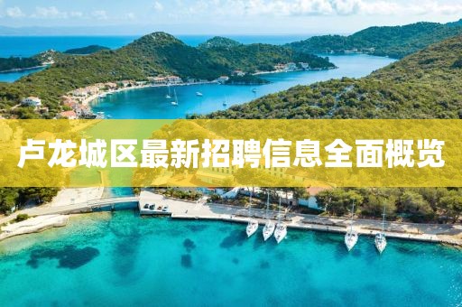 卢龙城区最新招聘信息全面概览