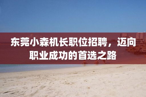 东莞小森机长职位招聘，迈向职业成功的首选之路