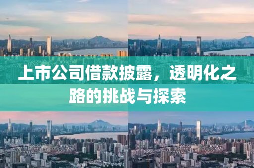 上市公司借款披露，透明化之路的挑战与探索