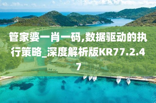 管家婆一肖一码,数据驱动的执行策略_深度解析版KR77.2.47