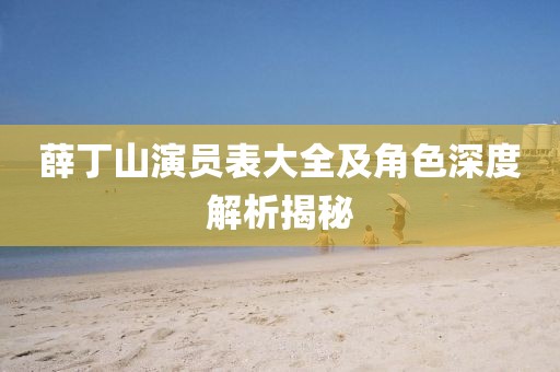 薛丁山演员表大全及角色深度解析揭秘