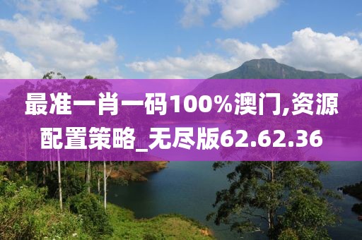 最准一肖一码100%澳门,资源配置策略_无尽版62.62.36