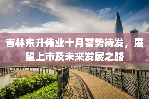 吉林东升伟业十月蓄势待发，展望上市及未来发展之路