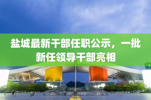盐城最新干部任职公示，一批新任领导干部亮相