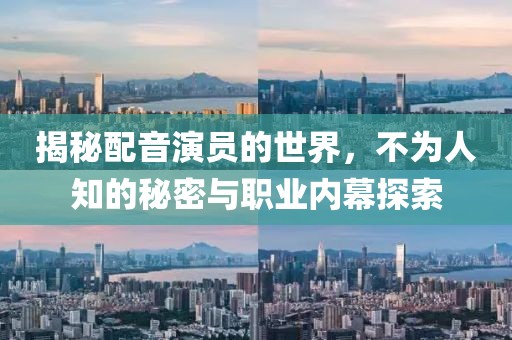 揭秘配音演员的世界，不为人知的秘密与职业内幕探索