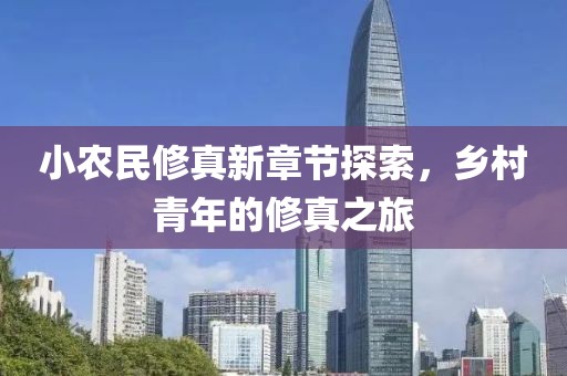 小农民修真新章节探索，乡村青年的修真之旅