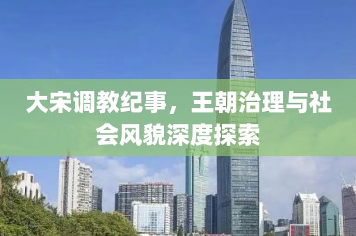 大宋调教纪事，王朝治理与社会风貌深度探索