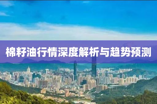 棉籽油行情深度解析与趋势预测