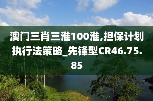澳门三肖三淮100淮,担保计划执行法策略_先锋型CR46.75.85