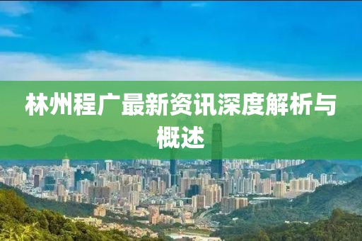 林州程广最新资讯深度解析与概述