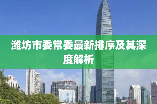 潍坊市委常委最新排序及其深度解析