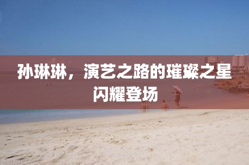 孙琳琳，演艺之路的璀璨之星闪耀登场