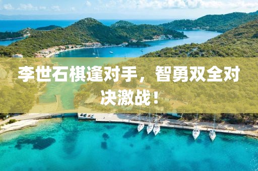 李世石棋逢对手，智勇双全对决激战！