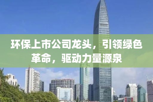 环保上市公司龙头，引领绿色革命，驱动力量源泉
